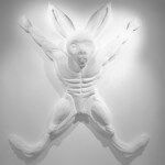 The Vitruvian Rabbit sculpture